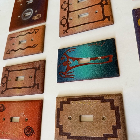 Vintage Southwestern Sand Dust  Artist signed Style Light Switch Covers Bundle - Picture 4 of 6